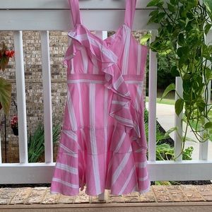 Gianni Bini white striped pink dress